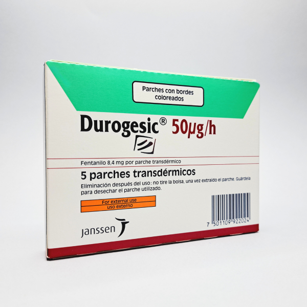 DUROGESIC 50 MCG CAJA X 5 PARCHES TRANSDERMICOS