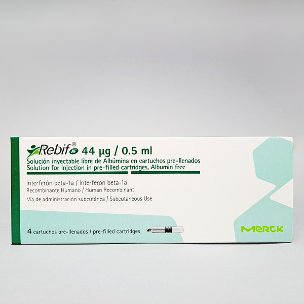 REBIF NF 44 MCG/0.5 ML SOLUCION INYECTABLE 4 CARTUCHOS PRE-LLENADOS