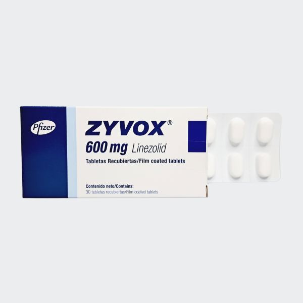 ZYVOX  600 MG X 1 TABLETA RECUBIERTA